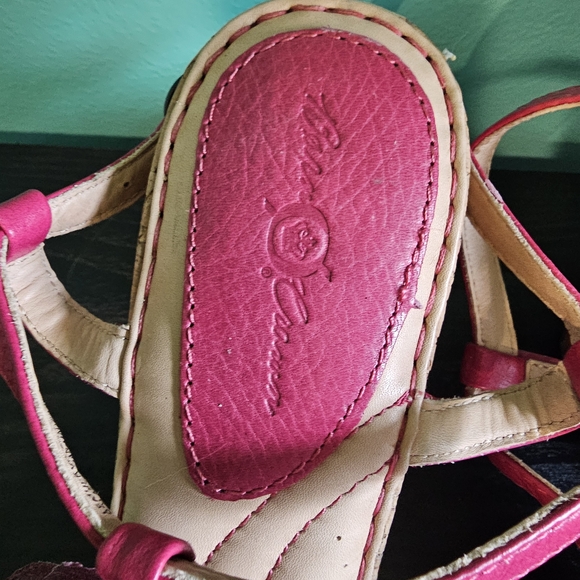 Born Crown Women’s Floral Pink Leather Sandals Women's Size 10 - Picture 10 of 13